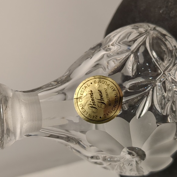 Crystal Princess House EMPTY Perfume bottle w/stopper.Sticker attached. Like new - Picture 4 of 5
